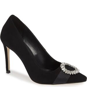 Michael Kors Brand New Maitai Elegant Black Heels with Crystal Embellishment